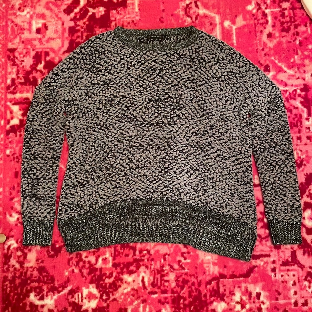 Staccato Size S women’s grey/black popcorn sweater